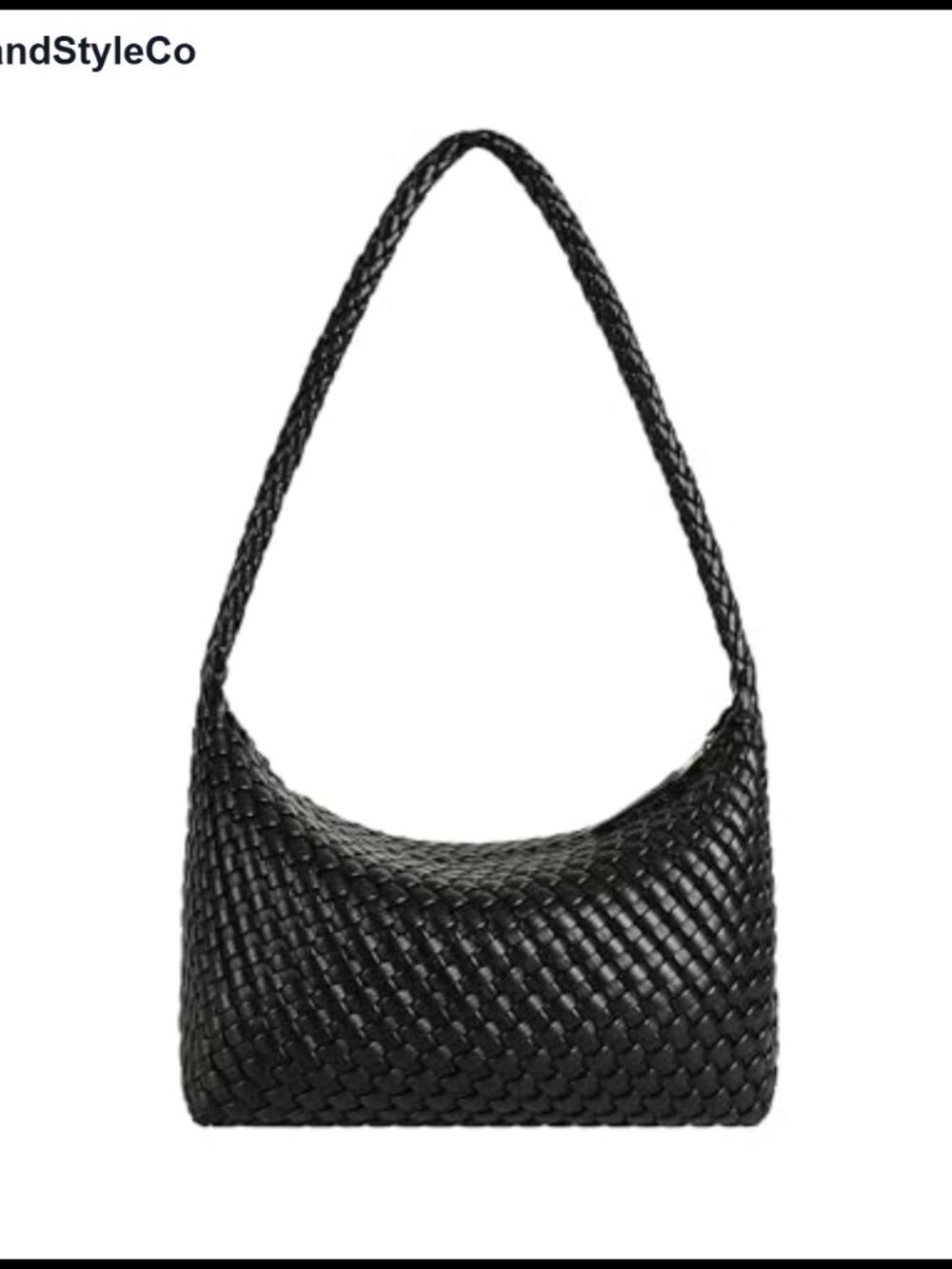 Vegan Leather Woven Tote Bag Slouchy Hobo Purse for Women